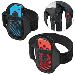 Parent and Child Set Anti-Slip Grips Adjustable Leg Strap for Ring-Con Nintendo Fit Adventure Game